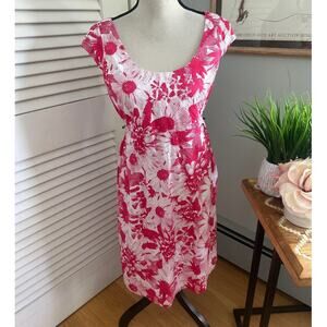 MOTHERHOOD MATERNITY Womens Dress Small Pink White Sheath Summer Party Shower